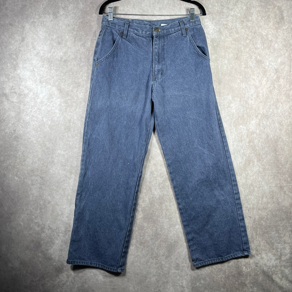 Vintage Solo Semore Jeans Womens 17/18 Blue Denim Straight High Rise Pockets 90s